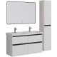 Тумба белый глянец/черный 120 см Lemark Combi LM03C125T-black