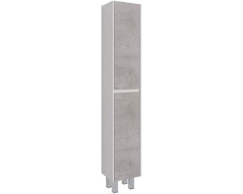 Пенал подвесной белый глянец/бетон L/R Lemark Combi LM03C35P-Beton