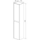 Пенал подвесной белый глянец/черный L/R Lemark Combi LM03C35P-black