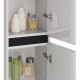 Пенал подвесной белый глянец/черный L/R Lemark Combi LM03C35P-black