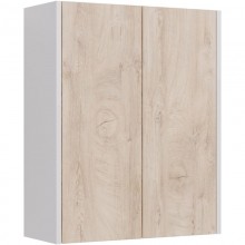 Шкаф двустворчатый 60x75 см дуб кантри/белый глянец Lemark Combi LM03C60SH-dub
