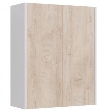 Шкаф двустворчатый 60x75 см дуб кантри/белый глянец Lemark Combi LM03C60SH-dub