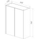 Шкаф двустворчатый 60x75 см дуб кантри/белый глянец Lemark Combi LM03C60SH-dub