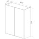 Шкаф двустворчатый 60x75 см белый глянец Lemark Buno LM04B60SH