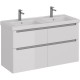 Тумба белый глянец 120 см Lemark Buno LM04B125T