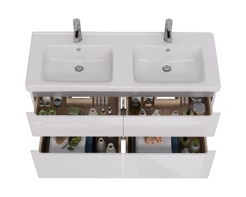 Тумба белый глянец 120 см Lemark Buno LM04B125T