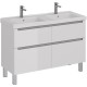 Тумба белый глянец 120 см Lemark Buno LM04B125T