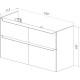 Тумба белый глянец 120 см Lemark Buno LM04B125T