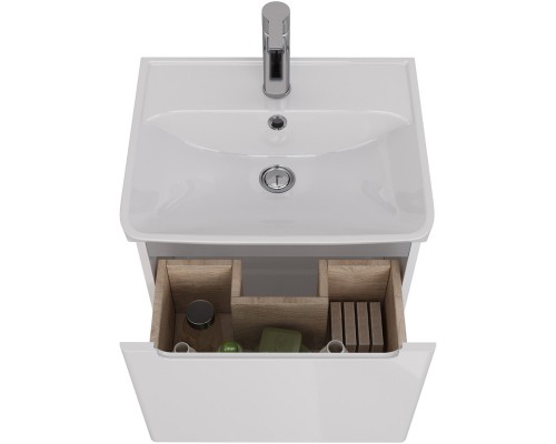 Тумба белый глянец 47,7 см Lemark Buno mini LM05BM50T
