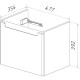 Тумба белый глянец 47,7 см Lemark Buno mini LM05BM50T