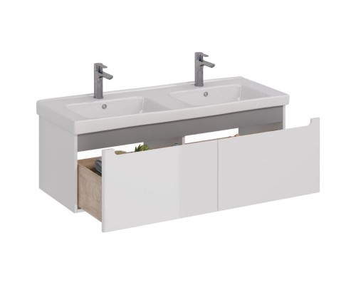Тумба белый глянец 120 см Lemark Buno mini LM05BM125T