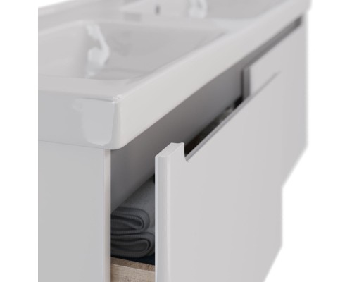 Тумба белый глянец 120 см Lemark Buno mini LM05BM125T