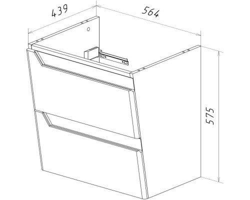 Тумба белый глянец 56,4 см Lemark Miano LM06M60T