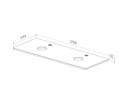 Столешница 120,4 см белый глянец Lemark Olivia LM08OL125S