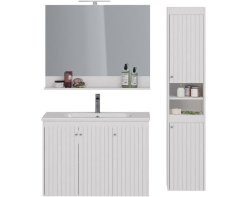 Зеркало 100x80 см белый глянец Lemark Romance LM07R100Z