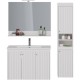 Зеркало 100x80 см белый глянец Lemark Romance LM07R100Z