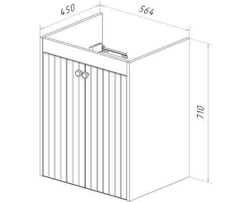 Тумба белый глянец 56,4 см Lemark Romance LM07R60T