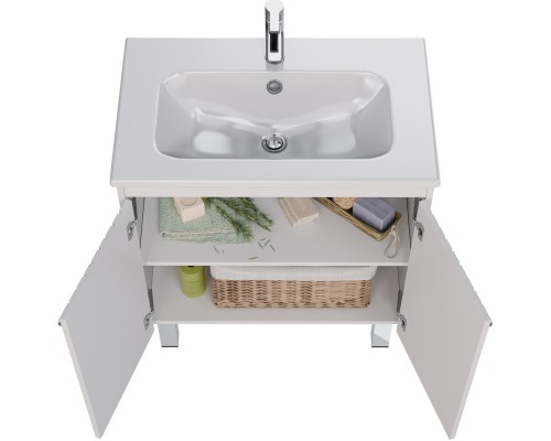 Тумба белый глянец 73,4 см Lemark Romance LM07R80T