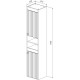 Пенал подвесной белый глянец L/R Lemark Romance LM07R35P