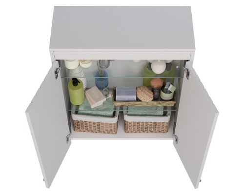 Шкаф двустворчатый 60x75 см белый глянец Lemark Romance LM07R35SH