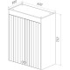 Шкаф двустворчатый 60x75 см белый глянец Lemark Romance LM07R35SH