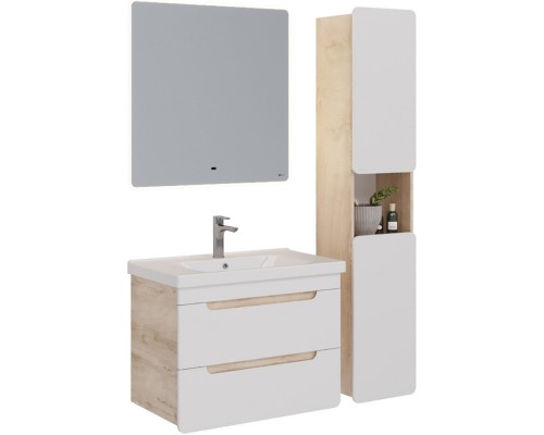 Тумба дуб кантри/белый глянец 75,4 см Lemark Olivia LM08OL80T