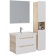 Тумба дуб кантри/белый глянец 75,4 см Lemark Olivia LM08OL80T