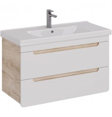 Тумба дуб кантри/белый глянец 95,8 см Lemark Olivia LM08OL100T