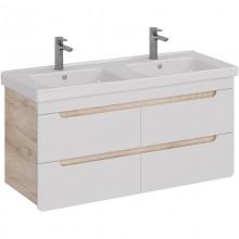 Тумба дуб кантри/белый глянец 120 см Lemark Olivia LM08OL125T