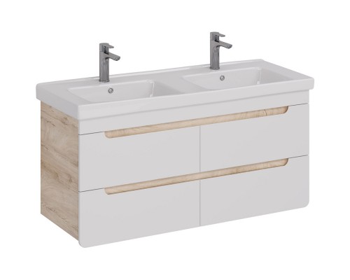 Тумба дуб кантри/белый глянец 120 см Lemark Olivia LM08OL125T
