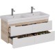 Тумба дуб кантри/белый глянец 120 см Lemark Olivia LM08OL125T