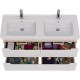 Тумба дуб кантри/белый глянец 120 см Lemark Olivia LM08OL125T