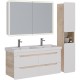 Тумба дуб кантри/белый глянец 120 см Lemark Olivia LM08OL125T