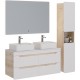 Тумба дуб кантри/белый глянец 120 см Lemark Olivia LM08OL125T
