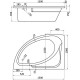 Акриловая ванна 150x100 см L Santek Гоа 1.WH11.2.033