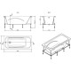 Акриловая ванна 150x70 см Roca Line ZRU9302982