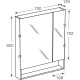 Зеркальный шкаф фиолетовый 70x85 см Roca The Gap ZRU9302752