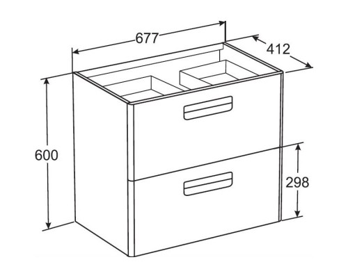 Тумба белый матовый 67,7 см Roca The Gap ZRU9302733