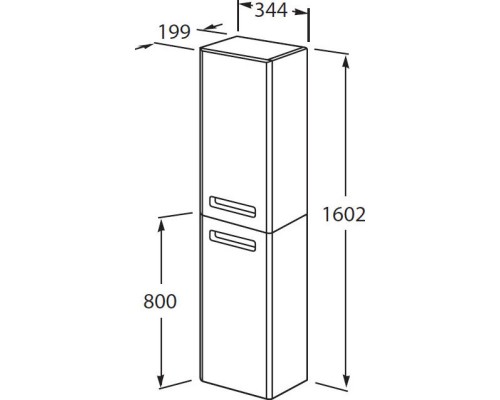 Шкаф-колонна фиолетовый L Roca The Gap ZRU9302747