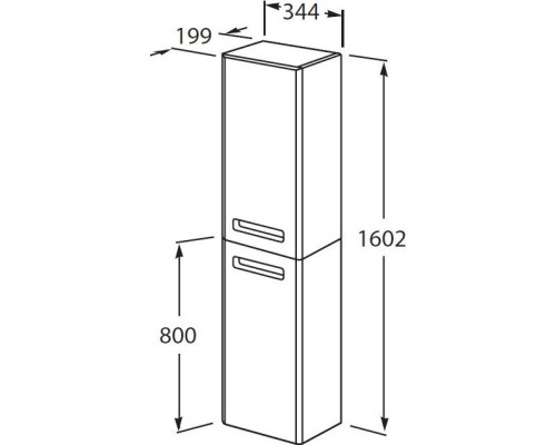 Шкаф-колонна белый R Roca The Gap ZRU9302738