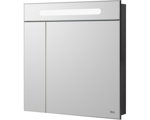 Зеркальный шкаф черный глянец 80x81 см Roca Victoria Nord Black Edition ZRU9000100