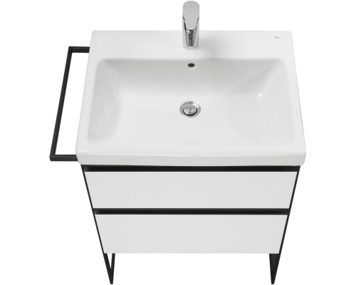 Тумба с раковиной белый глянец 60 см Roca Domi 857532806 + 3270M1004