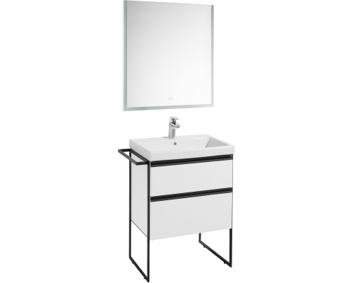 Тумба с раковиной белый глянец 60 см Roca Domi 857532806 + 3270M1004