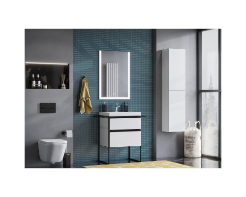 Тумба с раковиной белый глянец 60 см Roca Domi 857532806 + 3279A8000