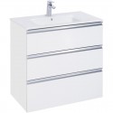 Тумба с раковиной белый глянец 80,5 см Roca The Gap 857553806 + 3279A4000