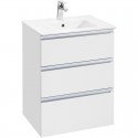 Тумба с раковиной белый глянец 60,5 см Roca The Gap 857552806 + 32799E000