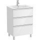 Тумба с раковиной белый глянец 60,5 см Roca The Gap 857552806 + 3279A8000
