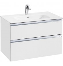 Тумба с раковиной белый глянец 80,5 см Roca The Gap 857551806 + 32799C000