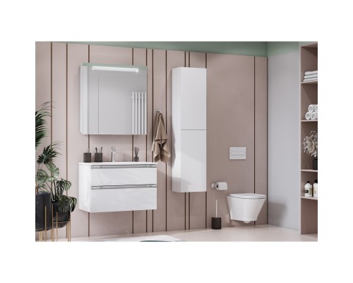 Тумба с раковиной белый глянец 80,5 см Roca The Gap 857551806 + 3279A4000
