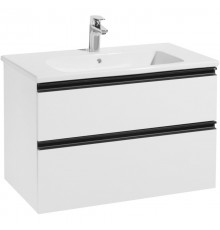 Тумба с раковиной белый глянец 80 см Roca Domi 857536806 + 32799C000